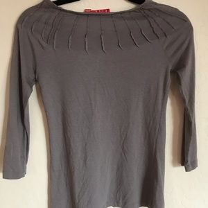 XS PETITE GREY ELLE BLOUSE